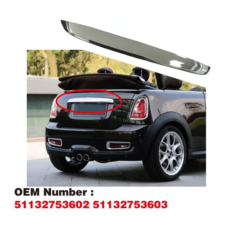 51132753603 51132753602 Chrome/Black Hatch Rear Trunk Handle Replacement Compatible With BMW Mini Cooper R55 R56 R57 R58 R59 2005-2015 Tailgate Handle