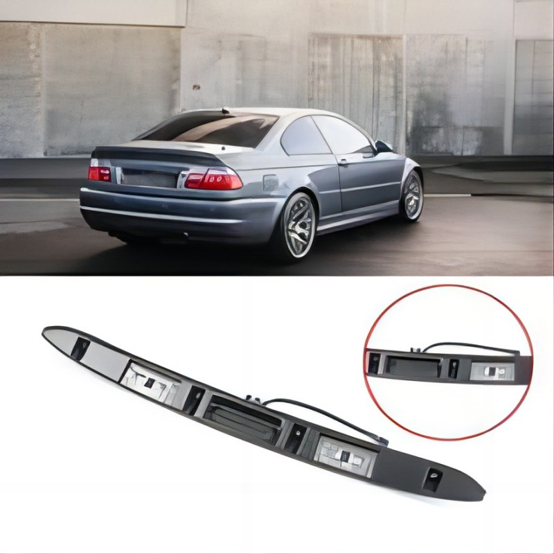 New Black Car Trunk Lid Grip With Key Button Tailgate Switch For-BMW E46 325I 323I 328I 51137170966 51137171699