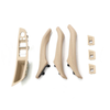 Car Door Handle Inner Door Panel Handle Pull Cover Set Window Switch Armrest Pane with Leather Fit For BMW 5 Series F10 F11 F18 2010-2016 7PCS LHD 6 Colors