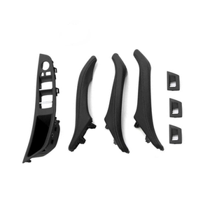 Car Door Handle Inner Door Panel Handle Pull Cover Set Window Switch Armrest Pane with Leather Fit For BMW 5 Series F10 F11 F18 2010-2016 7PCS LHD 6 Colors