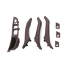 Car Door Handle Inner Door Panel Handle Pull Cover Set Window Switch Armrest Pane with Leather Fit For BMW 5 Series F10 F11 F18 2010-2016 7PCS LHD 6 Colors