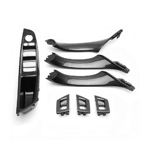 Car Door Handle Inner Door Panel Handle Pull Cover Set Window Switch Armrest Pane Fit For BMW 5 Series F10 F11 F18 2010-2016 7PCS LHD 7 Colors
